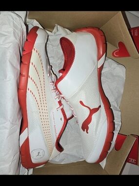 PUMA Future Cat SuperLT White/Red Mesh Rubber Low Top Men's Sneaker/VINTAGE 2012